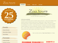 Frontpage screenshot for site: (http://www.zoatours.hr)