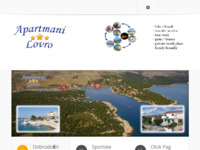 Frontpage screenshot for site: Apartmani Lovro (http://www.simuni-lovro.hr/)