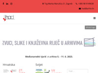 Frontpage screenshot for site: Hrvatsko arhivističko društvo (http://www.had-info.hr/)