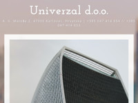 Frontpage screenshot for site: (http://www.univerzal.hr)