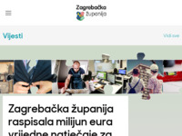 Frontpage screenshot for site: Zagrebačka županija (http://www.zagrebacka-zupanija.hr/)