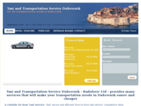 Frontpage screenshot for site: (http://www.dubrovnik-taxi.com/)