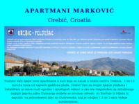 Frontpage screenshot for site: Apartmani Marković - Orebić (http://free-zg.htnet.hr/orebic/)