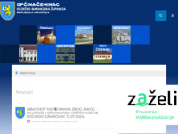 Frontpage screenshot for site: Općina Čeminac (http://www.ceminac.hr/)
