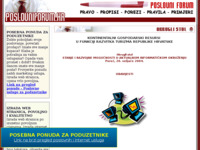 Frontpage screenshot for site: Kontinentalni gospodarski resursi u funkciji razvitka turizma Republike Hrvatske (http://www.poslovniforum.hr/projekti/)