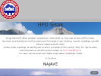Frontpage screenshot for site: Hrvatsko planinarsko društvo Sisak (http://www.hpd-sisak.hr/)