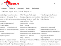 Frontpage screenshot for site: Autosport (http://www.autosport.hr/)