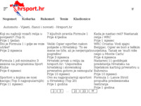 Frontpage screenshot for site: Autosport (http://www.autosport.hr/)