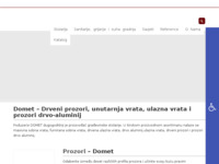 Frontpage screenshot for site: Domet, drveni prozori i vrata (http://www.domet.hr/)