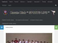Frontpage screenshot for site: Karate klub Sports life (http://www.sportslife.hr/)