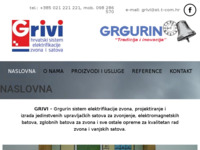 Frontpage screenshot for site: Grivi - elektrificira zvona i satove (http://www.grivi.hr/)