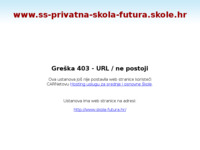 Frontpage screenshot for site: (http://www.ss-privatna-skola-futura.skole.hr)