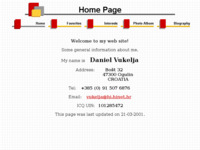 Frontpage screenshot for site: (http://free-ka.htnet.hr/DanielVukelja/)