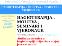 Slika naslovnice sjedišta: hagioterapija, molitva, vjeronauk (http://www.vjera.pondi.hr)