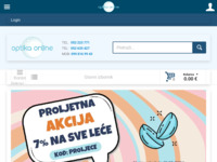 Frontpage screenshot for site: Optika D&A (http://www.optikaonline.hr)