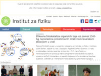 Frontpage screenshot for site: Institut za fiziku (http://www.ifs.hr/)
