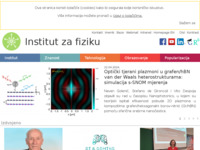 Frontpage screenshot for site: Institut za fiziku (http://www.ifs.hr/)