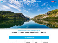 Frontpage screenshot for site: Nacionalni park Krka (http://www.npkrka.hr)