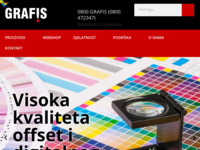 Frontpage screenshot for site: Tiskara Grafis (http://www.grafis.hr/)