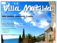 Frontpage screenshot for site: (http://www.villamatilda.com/)