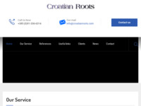 Frontpage screenshot for site: (http://www.croatianroots.com)