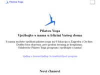 Frontpage screenshot for site: Pilates yoga športsko rekreacijski program (http://www.pilatesyoga.hr/)