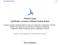 Frontpage screenshot for site: (http://www.pilatesyoga.hr/)