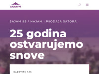Frontpage screenshot for site: Sajam 99 d.o.o. šatori za sve prigode (http://www.sajam99.hr/)