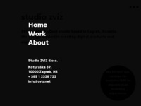 Frontpage screenshot for site: Zviz design studio (http://www.zviz.net)