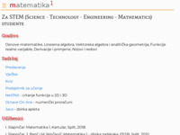 Frontpage screenshot for site: Matematika 1 (http://www.fesb.hr/mat1)