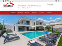 Frontpage screenshot for site: Nekretnine Istra - Residence (http://www.residence.hr)