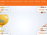 Frontpage screenshot for site: Akcija mladih - Hrvatska stranka (http://www.akcijamladih.org/)