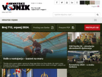 Frontpage screenshot for site: (http://www.hrvatski-vojnik.hr)