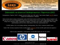 Frontpage screenshot for site: (http://www.videofotocopy-leko.hr/)