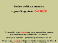 Frontpage screenshot for site: Trgovina računala Genije (http://free-ka.htnet.hr/genije)