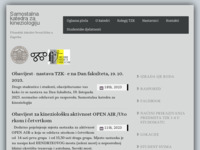 Frontpage screenshot for site: Katedra za kineziologiju Filozofskog fakulteta u Zagrebu (http://www.tzk.ffzg.hr/)