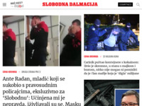 Frontpage screenshot for site: Slobodna Dalmacija (http://www.slobodnadalmacija.hr/)