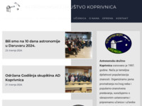 Frontpage screenshot for site: Astronomsko društvo Koprivnica (http://www.adkoprivnica.hr/)