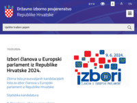 Frontpage screenshot for site: (http://www.izbori.hr/)