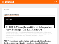 Frontpage screenshot for site: Neslužbeni portal grada Gospića. (http://www.gospic-online.com/)