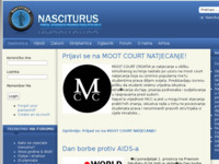 Frontpage screenshot for site: Portal studenata Pravnog fakulteta u Split (http://www.nasciturus.com)
