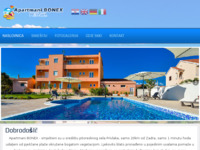 Frontpage screenshot for site: (http://www.apartmani-bonex.hr)