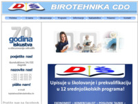 Frontpage screenshot for site: Birotehnika, centar za dopisno obrazovanje (http://www.birotehnika.hr)