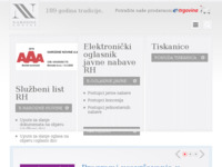 Frontpage screenshot for site: Narodne novine d. d. (http://www.nn.hr/)