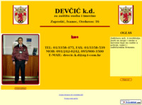 Slika naslovnice sjedišta: Devčić k. d. za zaštitu osoba i imovine. (http://www.devcic.ueuo.com)