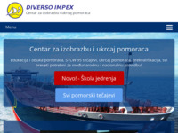Frontpage screenshot for site: Diverso impex d.o.o. - Centar za izobrazbu pomoraca (http://www.diversoimpex.hr)