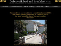 Frontpage screenshot for site: (http://www.dubrovnikbedandbreakfast.com)