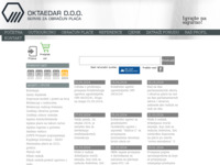 Frontpage screenshot for site: Oktaedar d.o.o. (http://www.oktaedar.hr)