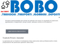 Frontpage screenshot for site: (http://www.bobo-traslochi.ch)