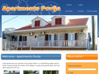 Frontpage screenshot for site: (http://www.apartments-povlja.com)
